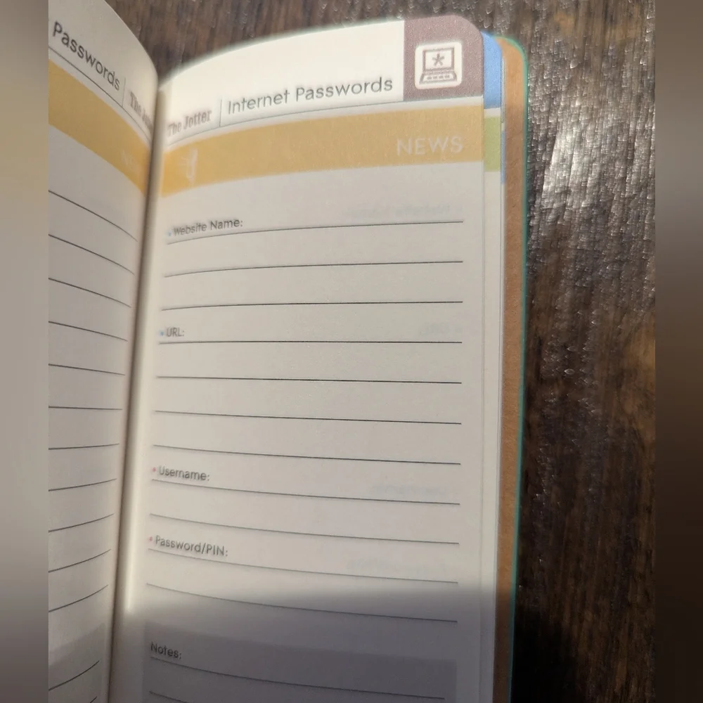 Teal Password book‎